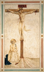 Crucifixion with St Dominic Flagellating Himself