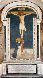 saint dominic adoring the crucifixion