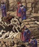 Inferno, Canto XVIII (detail) - Botticelli