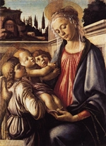 Madonna and Child and Two Angels - Botticelli
