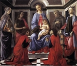 Madonna and Child with Six Saints (Sant'Ambrogio Altarpiece) - Botticelli