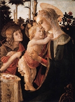 The Virgin and Child with Two Angels and the Young St John the Baptist - Botticelli