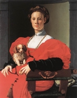 lady with a puppy