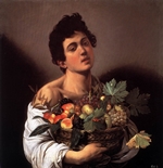 boy with a basket of fruit