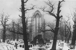 Monastery Graveyard in the Snow
