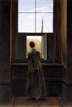 woman at a window
