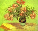 Majolica Jar with Branches of Oleander