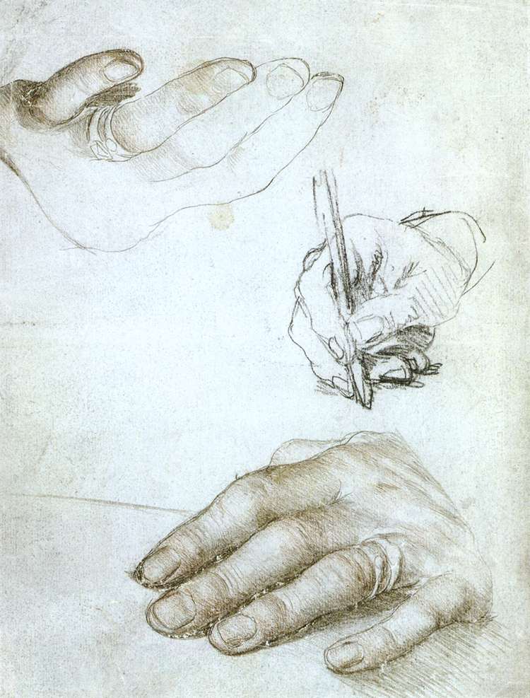 Studies of the Hands of Erasmus of Rotterdam